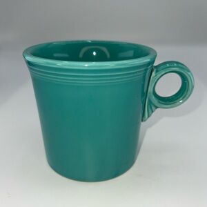 Fiestaware Mug Homer Laughlin HLC Turquoise Teal Ring Handle Coffee Cup Tea